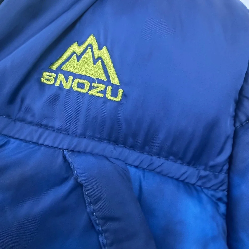 Snozu Boys Blue Tie Dye Puffer Jacket Hooded‎ Fleece Lined Winter Coat Size 5